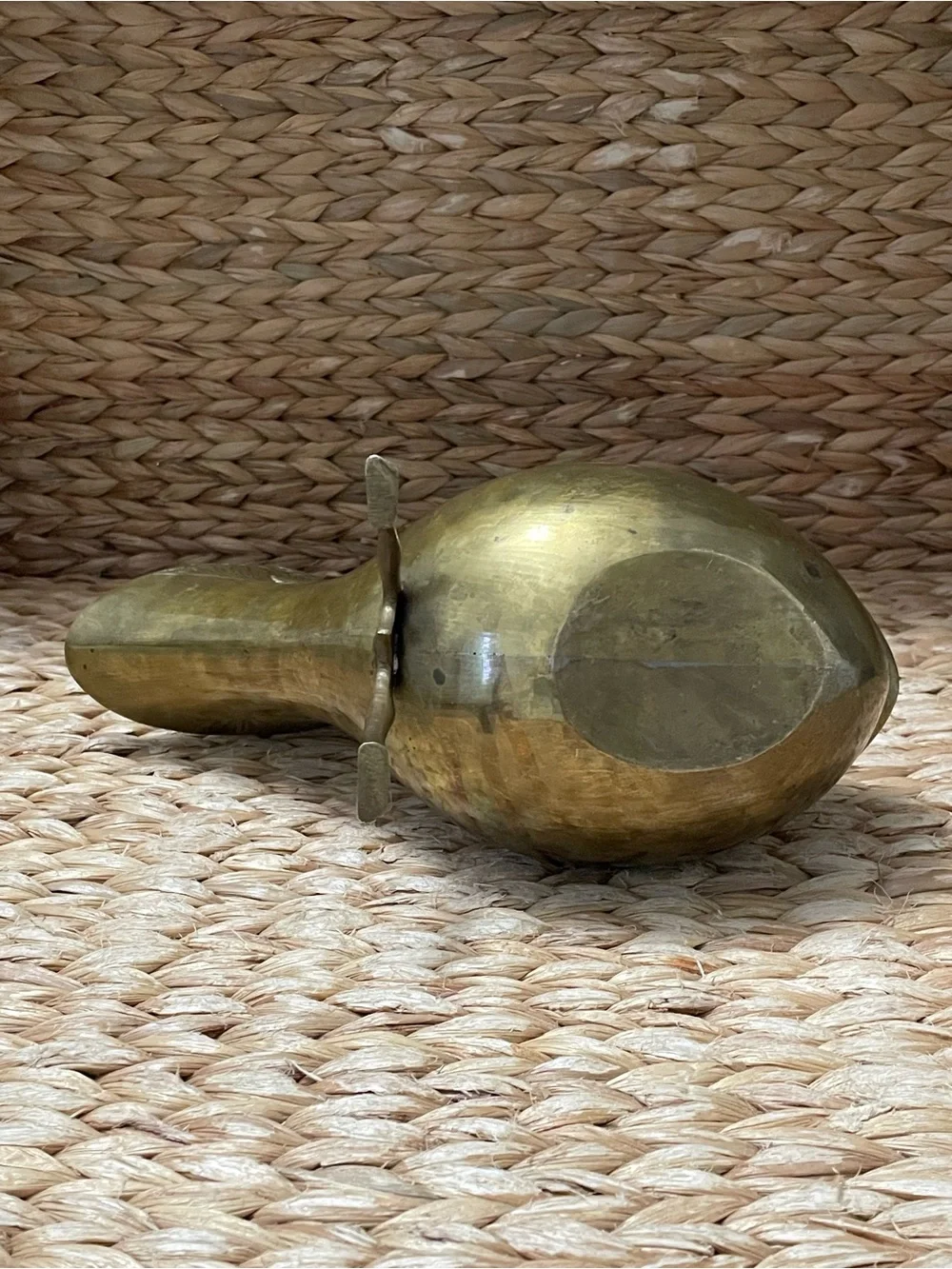 Vintage Brass Fish Vase‎ Tail MCM Mid-Century